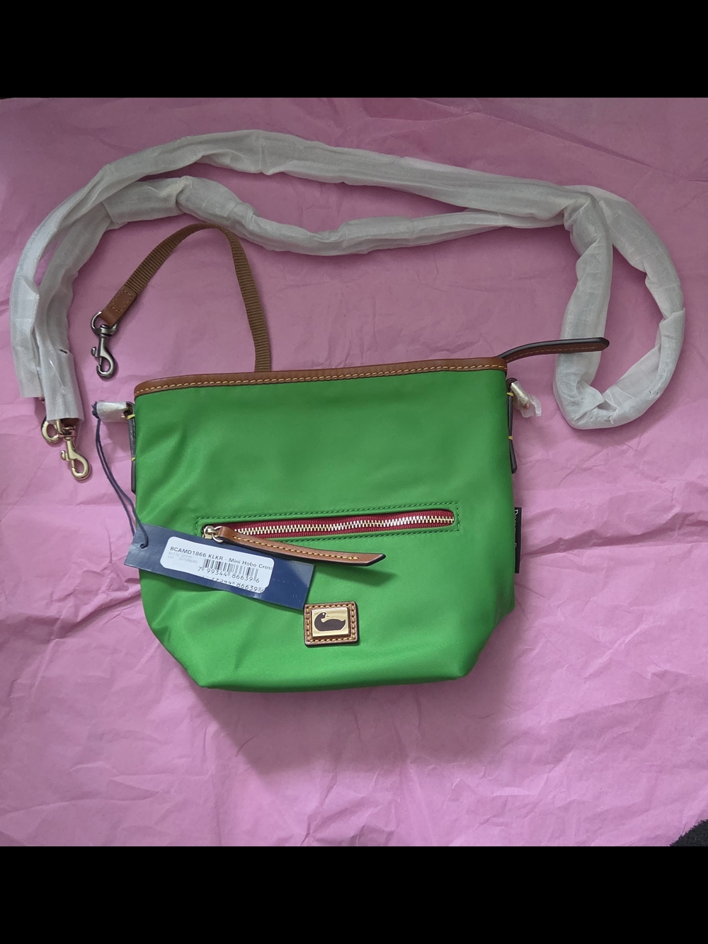 Dooney & Bourke Wayfarer Small Nylon Hobo Crossbody in Kelly Green